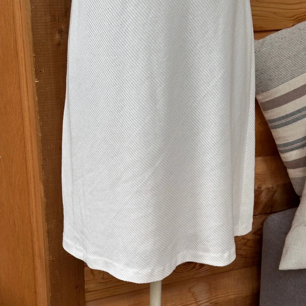 Robbie Bee White Ribbed‎ Cowl Neck Short Sleeve A-Line Dress Size M - Picture 10 of 10